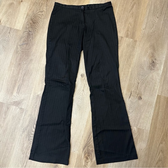 Sculler’s Black Pinstripe Flare Trousers - Picture 1 of 5